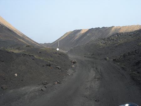 A mountain of iron ore dust.