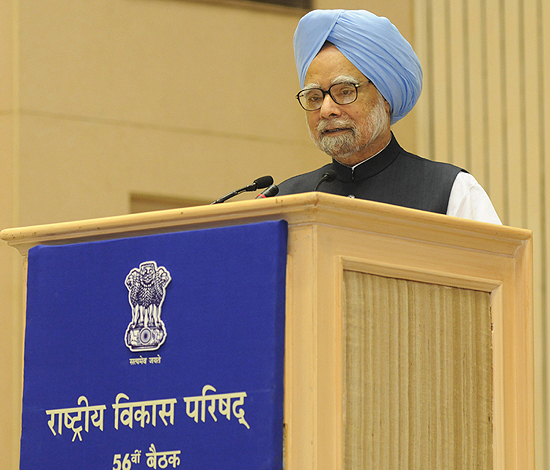 The Prime Minister, Dr. Manmohan Singh addressing the 56th meeting of National Development Council, in New Delhi on October 22, 2011. 