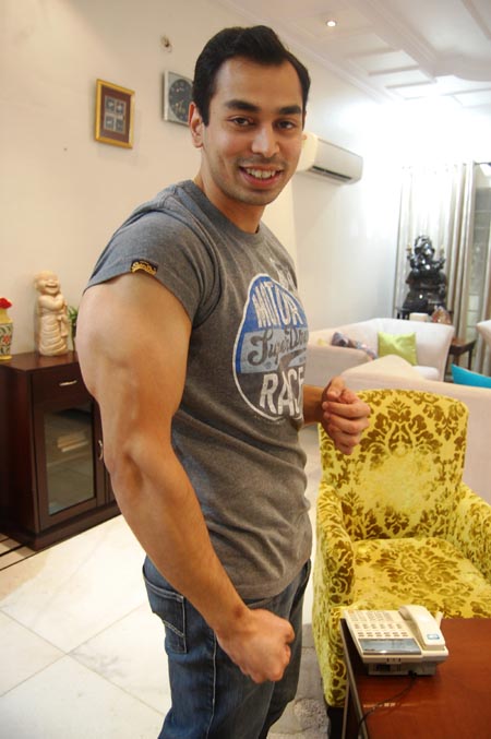 Prateek after his transformation into the body-builder.