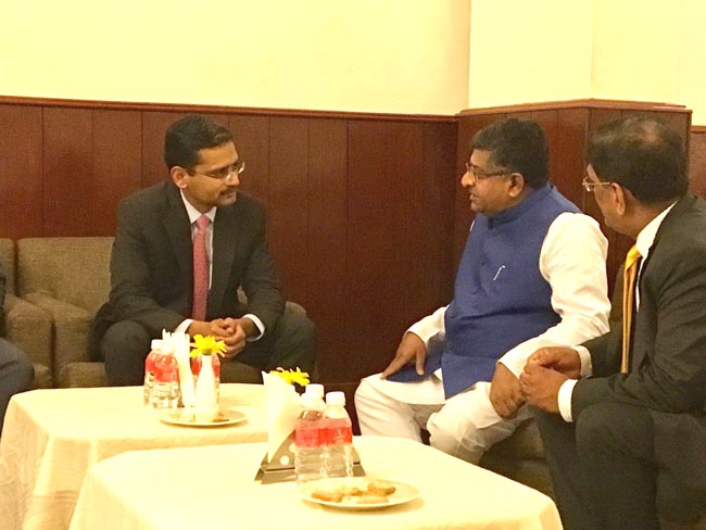 Ravishankar Pd with TCS CEO Rajesh Gopinathan