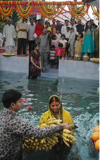 File Photo:  Rabri's Chhath puja ... pix by Manish Sinha