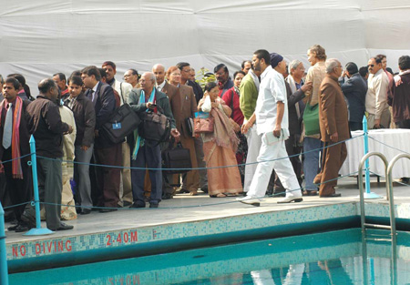 Pool side of Hotel Maurya