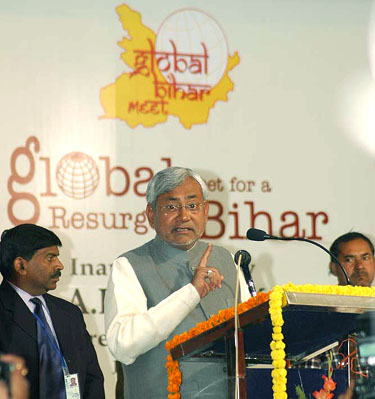 CM Nitish Kumar addressing the delegates