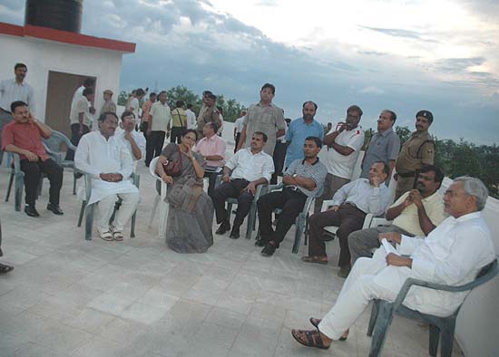 file photo: Nitish Kiumar visited Taregana on July19, 2009